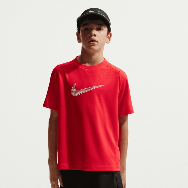 Polo y Camiseta de Tenis Niño Nike Multi Swoosh Camiseta Nino  Light Crimson/White IF2430696