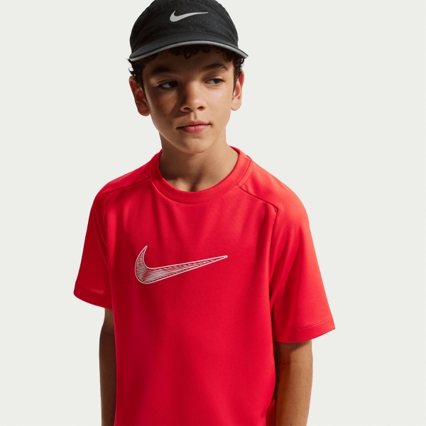 Nike Multi Swoosh Camiseta Niño - Light Crimson/White