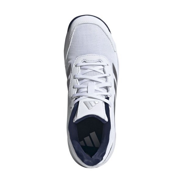 adidas Bambini Crazyquick Padel - FTWR White/Silver Metallic/Dark Blue