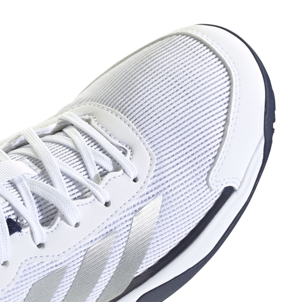 adidas Bambini Crazyquick Padel - FTWR White/Silver Metallic/Dark Blue