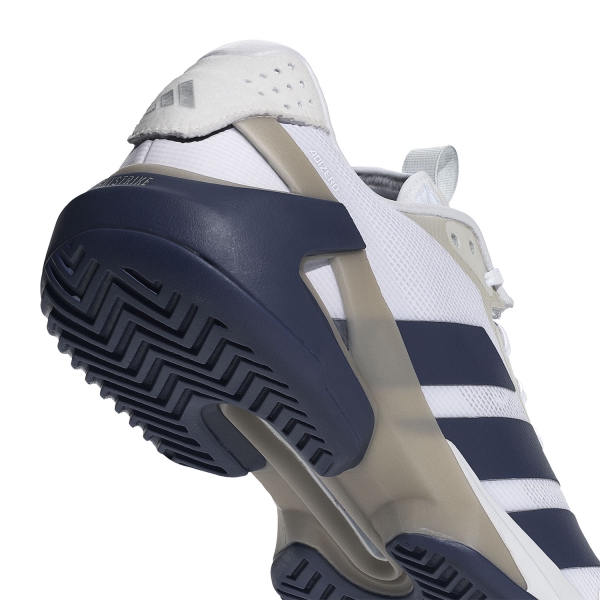 adidas ADIZERO Ubersonic 5 - FTWR White/Dark Blue/Silver Metallic