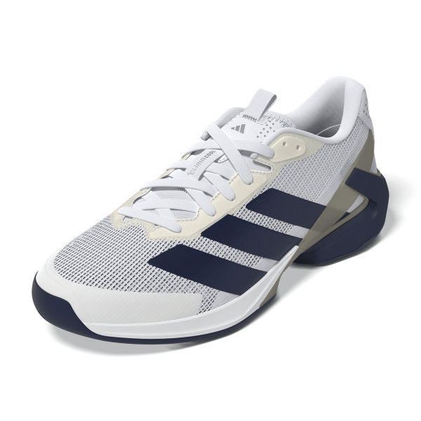 adidas ADIZERO Ubersonic 5 - FTWR White/Dark Blue/Silver Metallic