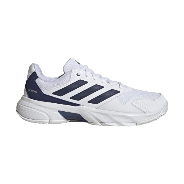 Calzado Tenis Hombre adidas CourtJam Control 3  FTWR White/Dark Blue/Cyber Metallic JR1749