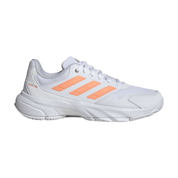 Calzado Tenis Mujer adidas Courtjam Control 3  FTWR White/Beam Orange/Crystal White JR1788