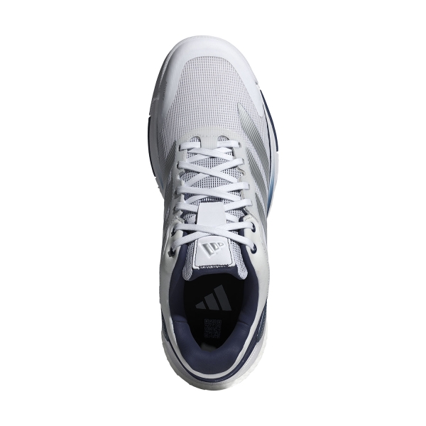adidas Crazyquick Boost Padel - FTWR White/Silver Metallic/Dark Blue