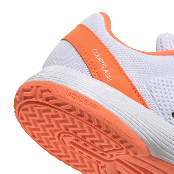 adidas Courtflash Junior - Lucid Orange/Cyber Metallic/FTWR White