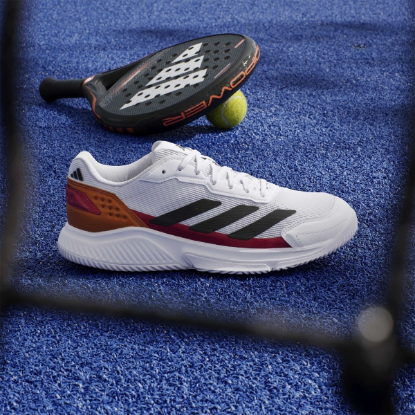 adidas Courtquick Padel - FTWR White/Core Black/Lucid Orange