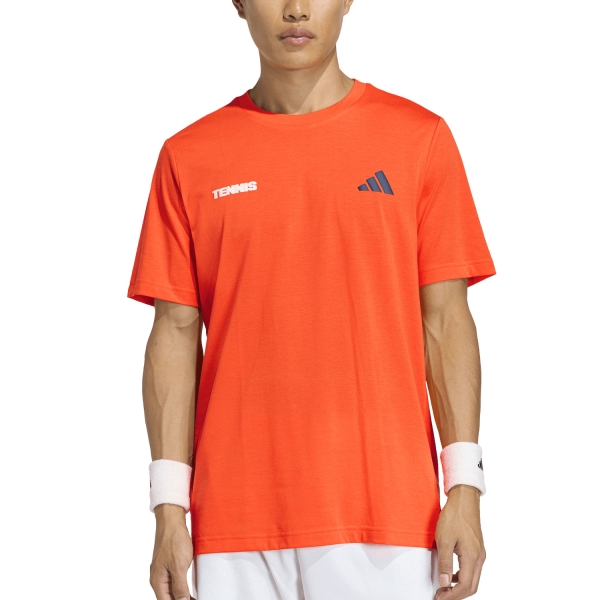 Camisetas de Tenis Hombre adidas Hot Egg Graphic Camiseta  Pure Orange KB9432