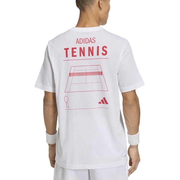 adidas Category Graphic Camiseta - White/Pure Ruby