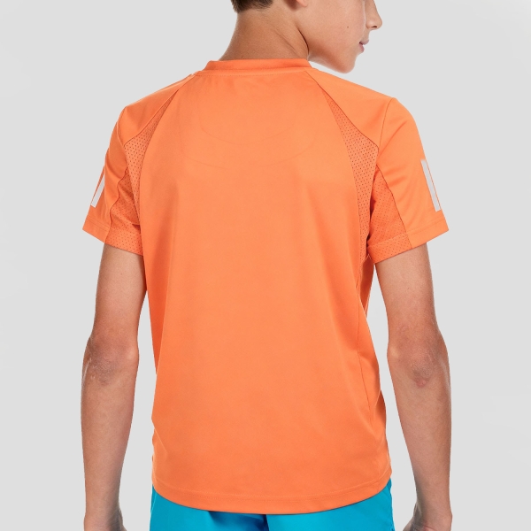 adidas Club 3 Stripes Logo T-Shirt Boy - Pure Orange
