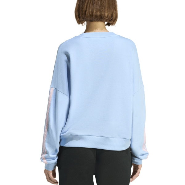 adidas 3 Stripes Sudadera - Glow Blue/Clear Pink