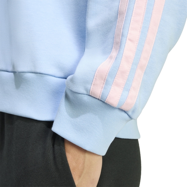 adidas 3 Stripes Sudadera - Glow Blue/Clear Pink