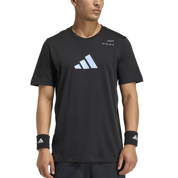 Camisetas de Tenis Hombre adidas Category Graphic Camiseta  Black KE7260