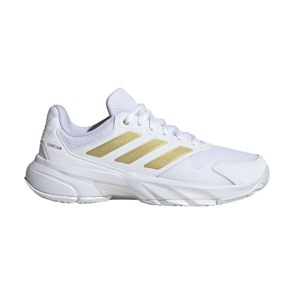 Calzado Tenis Mujer adidas Courtjam Control 3  FTWR White/Gold Metallic KI0796