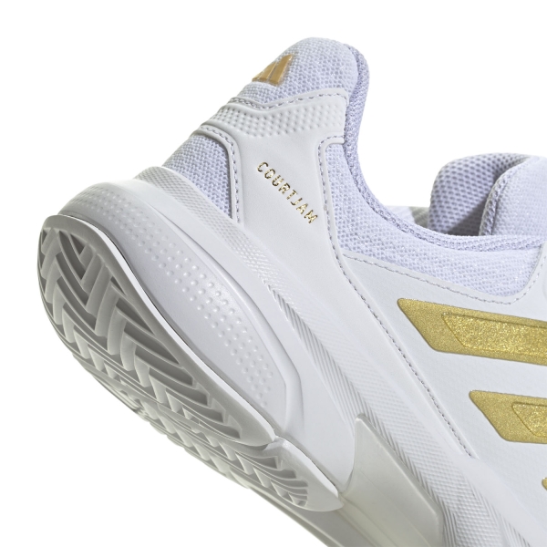 adidas Courtjam Control 3 - FTWR White/Gold Metallic