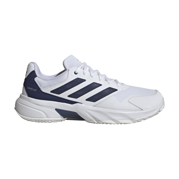 Calzado Tenis Hombre adidas Courtjam Control 3 Clay  FTWR WHITE/Dark Blue/Cyver Metallic KI3439