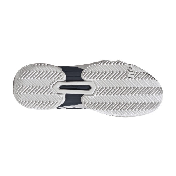 adidas Courtjam Control 3 Clay - FTWR WHITE/Dark Blue/Cyver Metallic