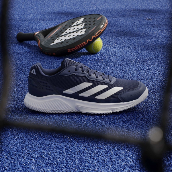 adidas Courtquick Padel - Dark Blue/Silver Metallic/FTWR White