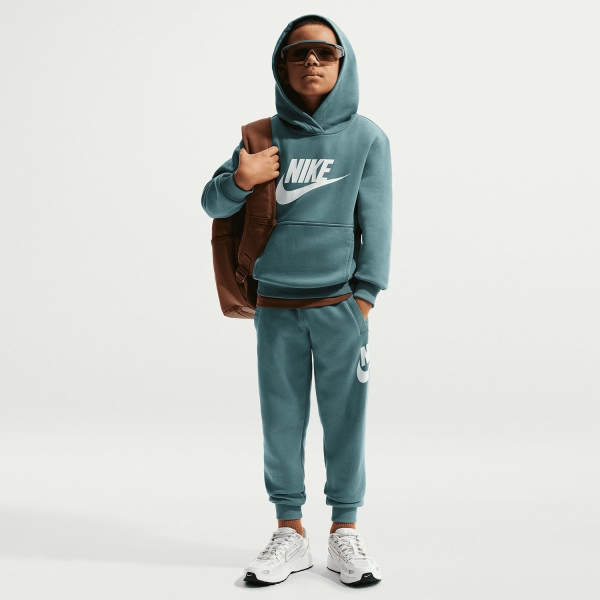 Nike Club Pro Felpa Bambini - Mineral Slate/White