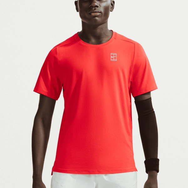 Men's Tennis Shirts Nike Court Advantage DriFIT TShirt  Chile Red/White FZ6910673