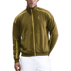 Nike Court Heritage Jacket - Olive Flak/Saffron Quartz Nike Court Heritage Jacket - Olive Flak/Saffron Quartz