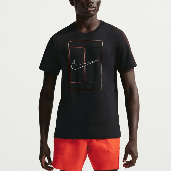 Maglietta Tennis Uomo Nike Court Heritage Maglietta Black IH2085010