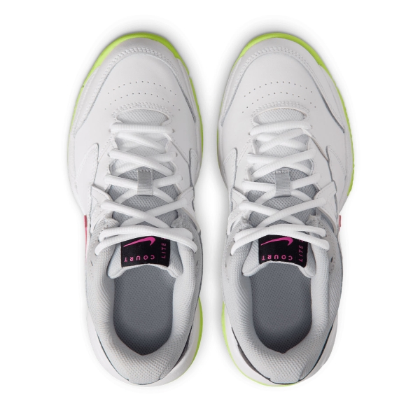 Nike Court Lite 2 Junior - White/Laser Fuchsia/Hot Lime/Grey Fog