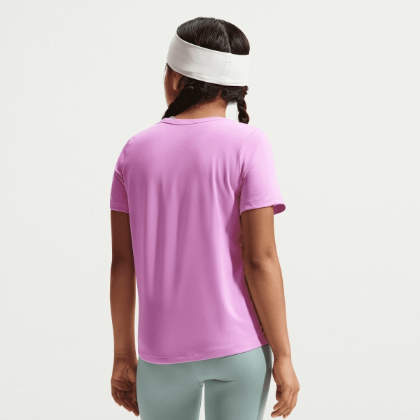 Nike Dri-FIT One T-Shirt Girl - Light Magenta/White