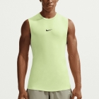 Nike Pro Dri-FIT Logo Canotta - Light Liquid Lime/Black