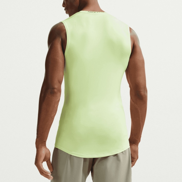 Nike Pro Dri-FIT Logo Canotta - Light Liquid Lime/Black