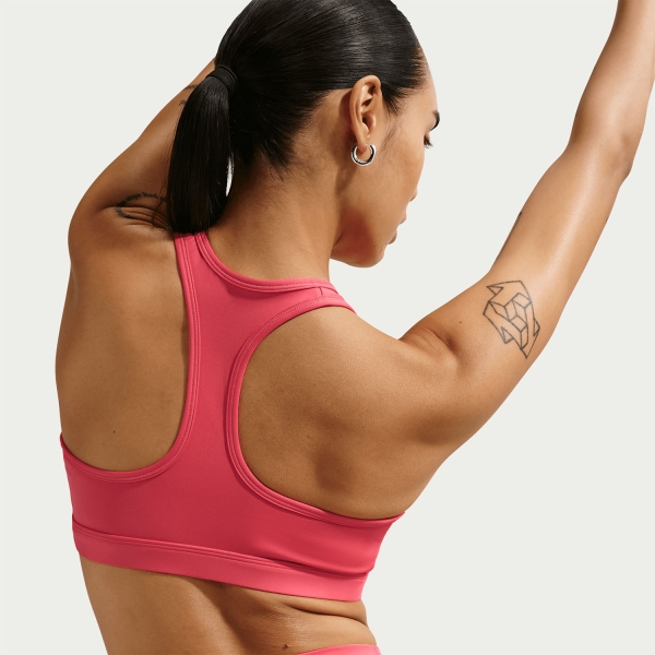Nike Swoosh Dri-FIT Sports Bra - Sea Coral/White