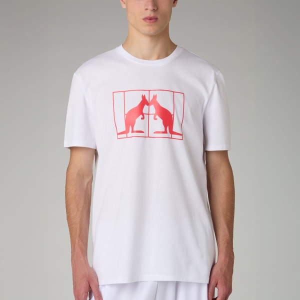 Maglietta Tennis Uomo Australian Gemini Maglietta  Bianco/Rosso PAUTS0024002A