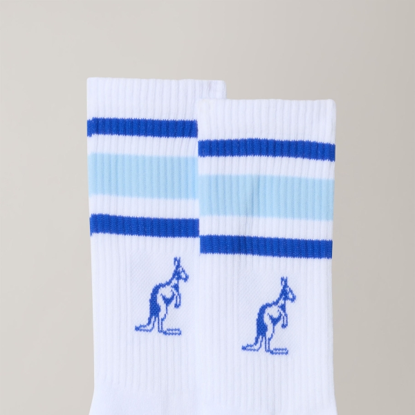 Australian Stripes Calcetines - Bianco/Azzurro Pastello/Blu
