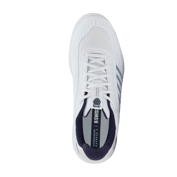 K-Swiss Hypercourt Express 3 Clay - White/Peacoat/Silver
