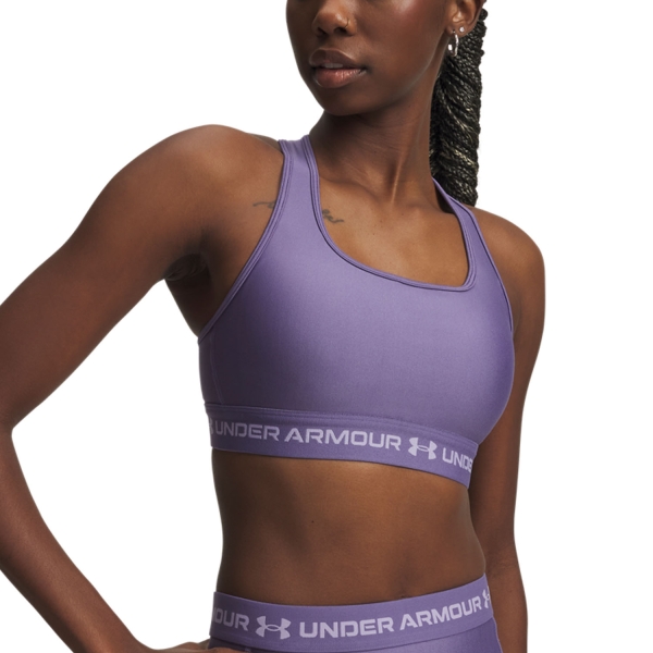 Woman Bra and Underwear Under Armour Crossback Mid Sports Bra Purple Luxe/Purple Crest 13610340520