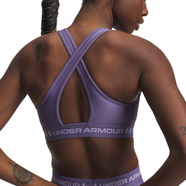 Under Armour Crossback Mid Sports Bra - Purple Luxe/Purple Crest