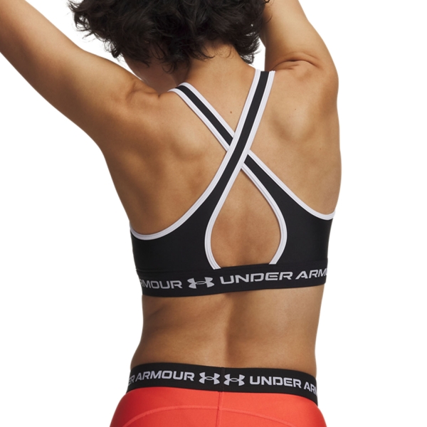 Under Armour Crossback Mid Reggiseno Sportivo - Venom Red/Black/White