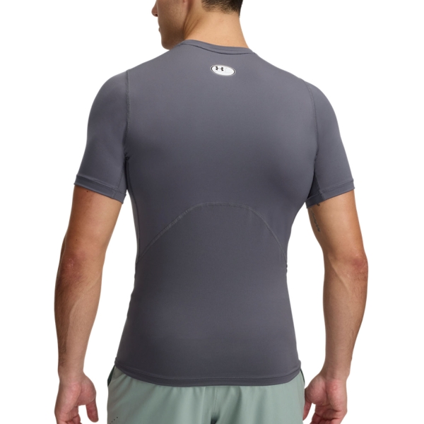 Under Armour HeatGear Compression T-Shirt - Castlerock/White