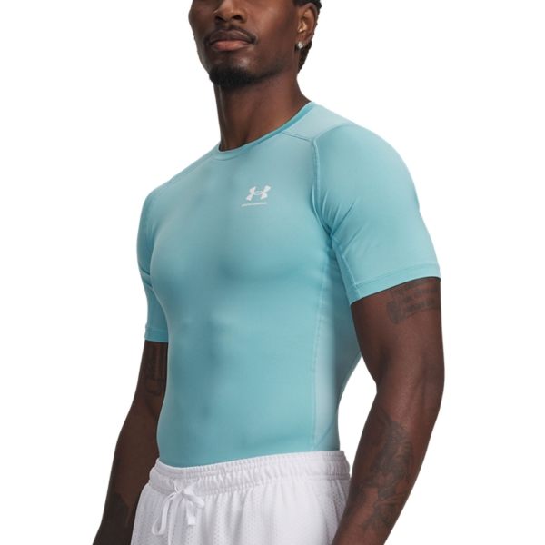 Intimo de Tenis Hombre Under Armour HeatGear Compression Camiseta  Blue Haze/White 13615180425