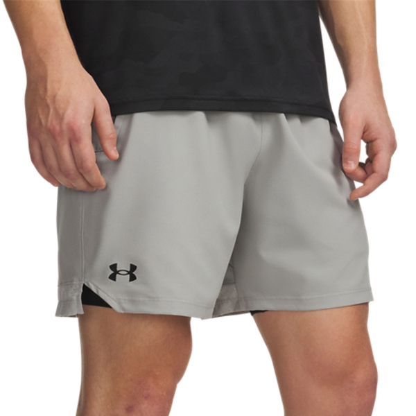 Pantalones Cortos Tenis Hombre Under Armour Vanish Woven 6in Shorts  Titanium/Ultimate Black 13737180069