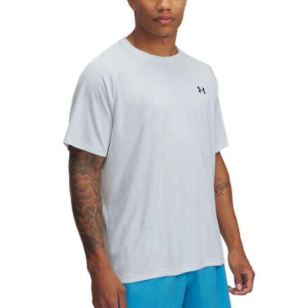 Maglietta Tennis Uomo Under Armour Textured Maglietta  Distant Gray/Black 13827960023