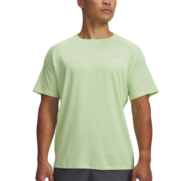 Camisetas de Tenis Hombre Under Armour Textured Camiseta  Lumos Lime/Mod Gray 13827960712