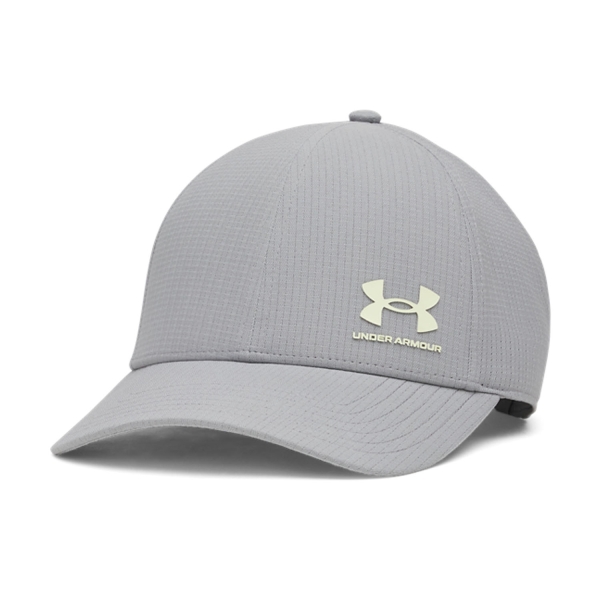 Tennis Hats and Visors Under Armour ArmourVent Cap  Steel/Fade Green 13834400035