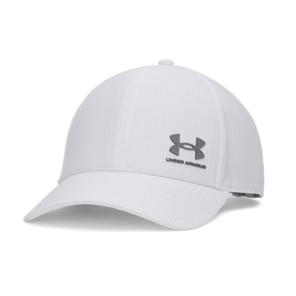 Tennis Hats and Visors Under Armour ArmourVent Cap  White/Steel 13834400101