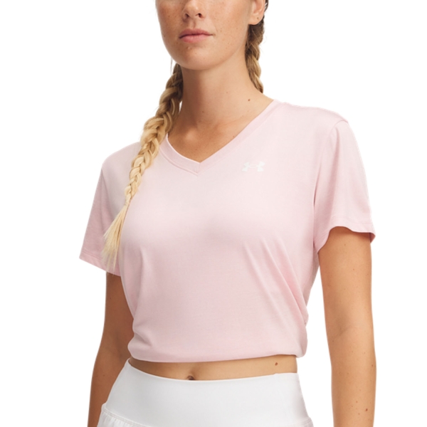 Magliette e Polo Tennis Donna Under Armour Tech Twist Classic Maglietta  Prime Pink/White 13842270647