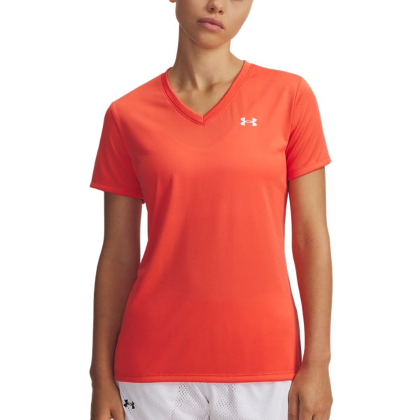Magliette e Polo Tennis Donna Under Armour Tech Solid Maglietta  Venom Red/White 13842290690
