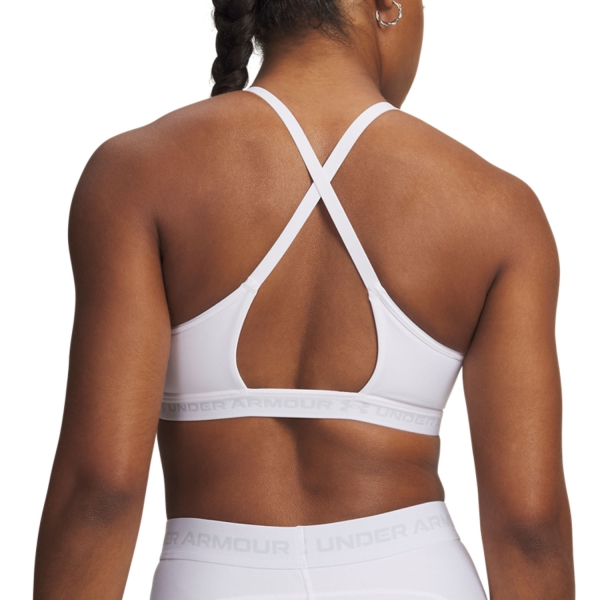 Under Armour Crossback Low Sports Bra - White/Halo Gray