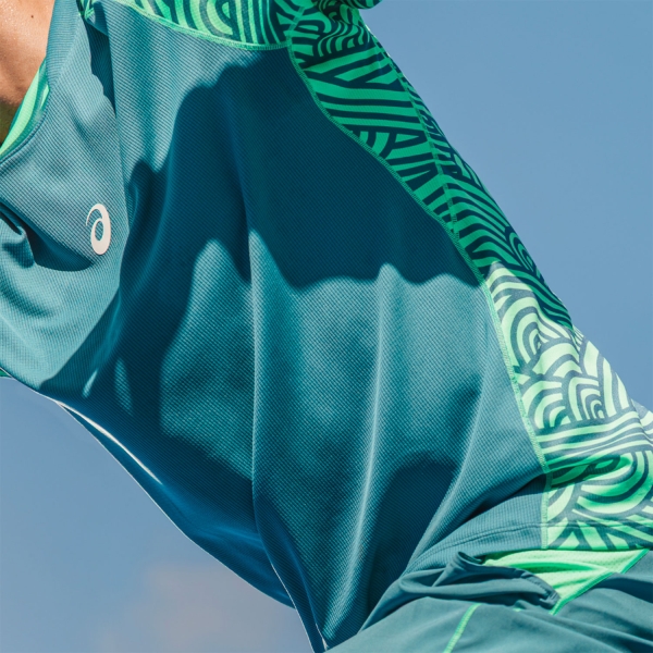 ASICS Court AOP Maglietta - Misty Pine/Vital Green