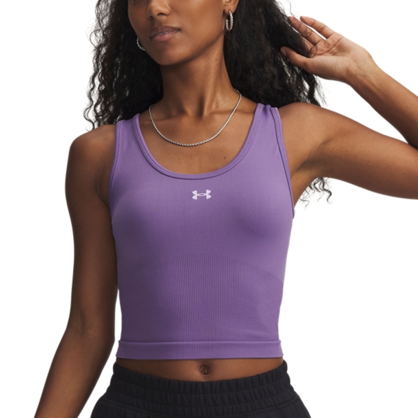 Women`s Tennis Tanks Under Armour Vanish Top  Purple Luxe/Purple Crest 60006400520
