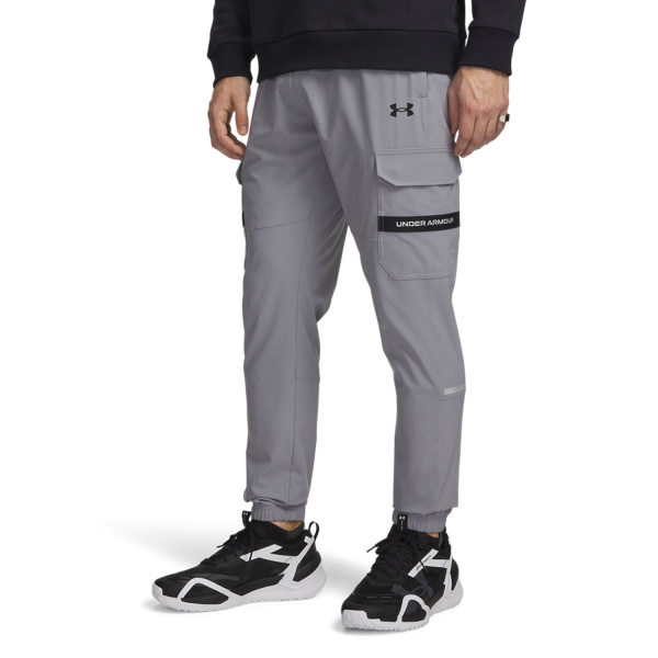 Pantaloni e Tights Tennis Uomo Under Armour Tech Utility Pantaloni  Steel/Black 60049660035